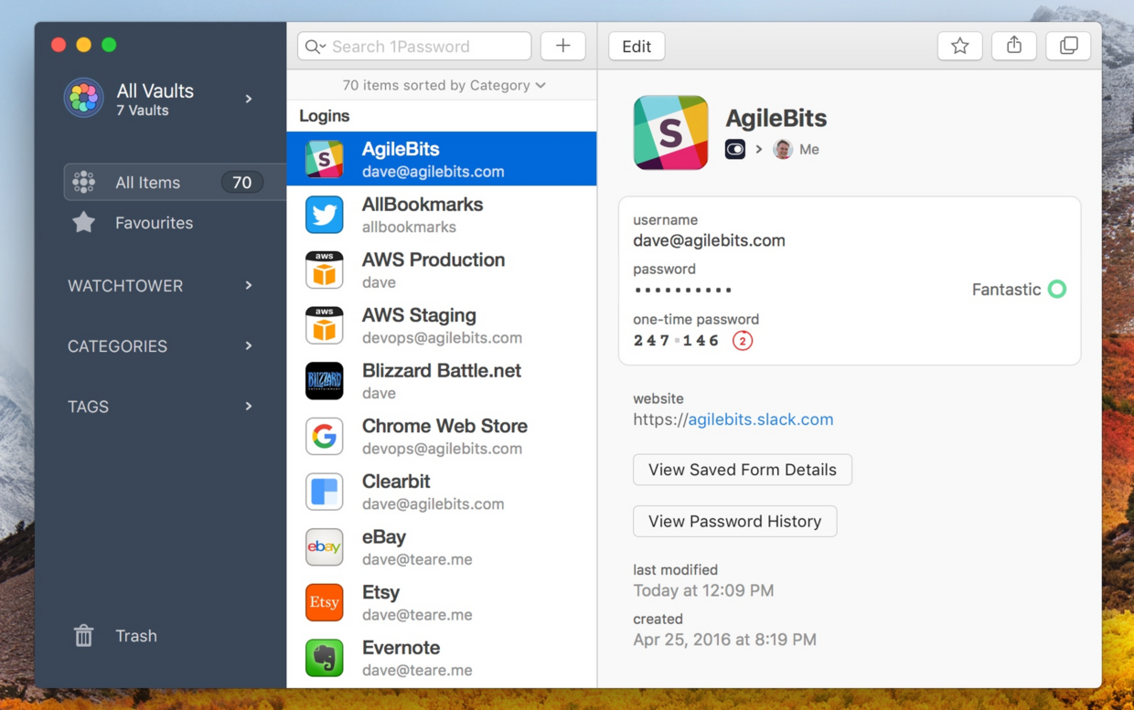 1Password 7 Mac