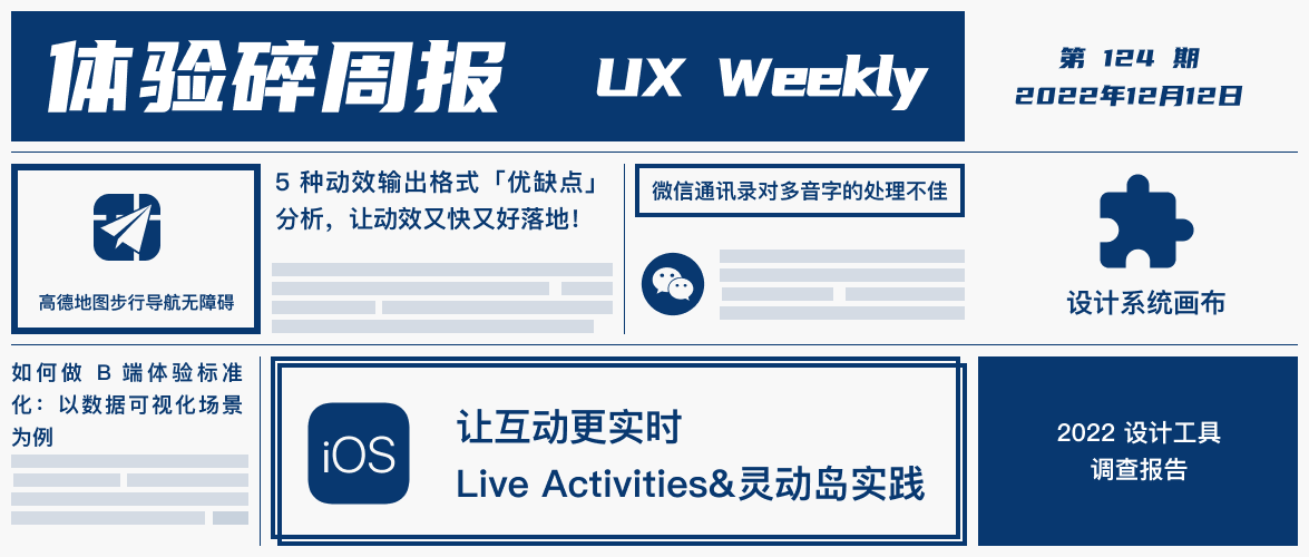 体验碎周报第 124 期（2022.12.12）